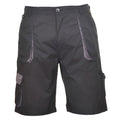 Black - Front - Portwest Mens Contrast Workwear Shorts