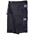 Black - Back - Portwest Mens Contrast Workwear Shorts