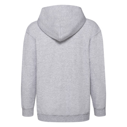 Heather Grey - Back - Fruit of the Loom Childrens-Kids Heather Classic Hoodie