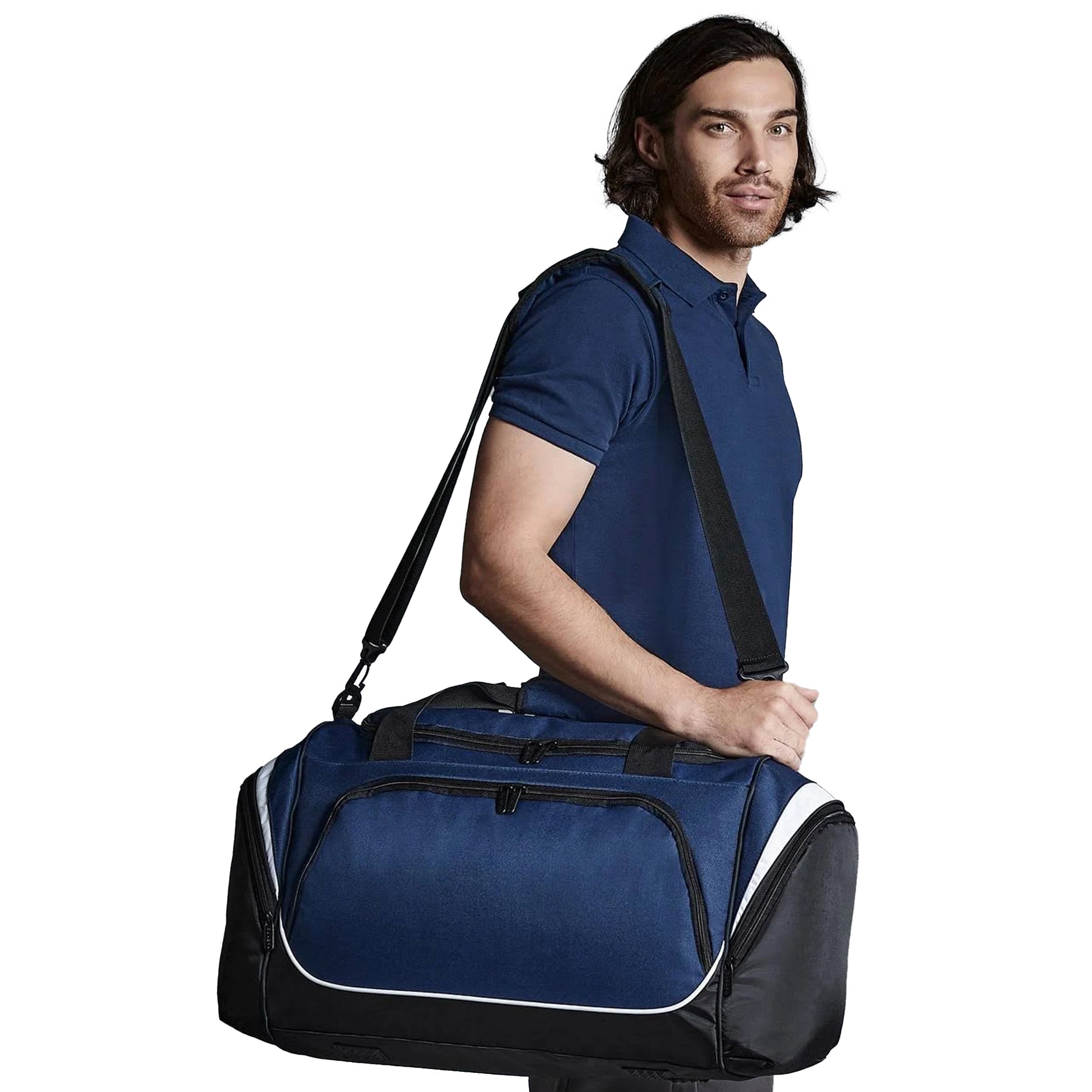 French Navy-Black-White - Back - Quadra Pro Team Holdall