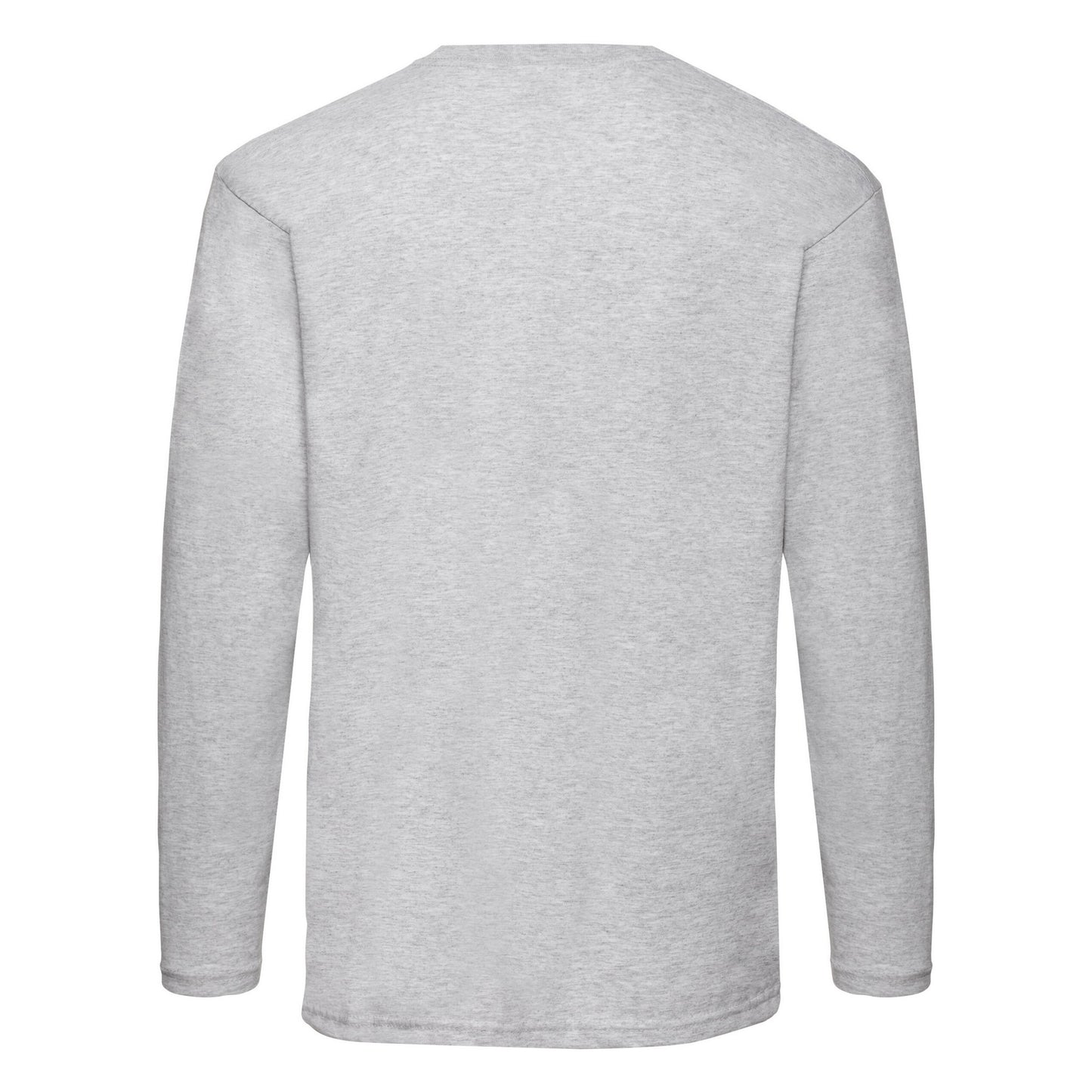 Heather Grey - Back - Fruit of the Loom Mens Valueweight Heather Long-Sleeved T-Shirt