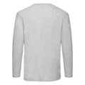 Heather Grey - Back - Fruit of the Loom Mens Valueweight Heather Long-Sleeved T-Shirt