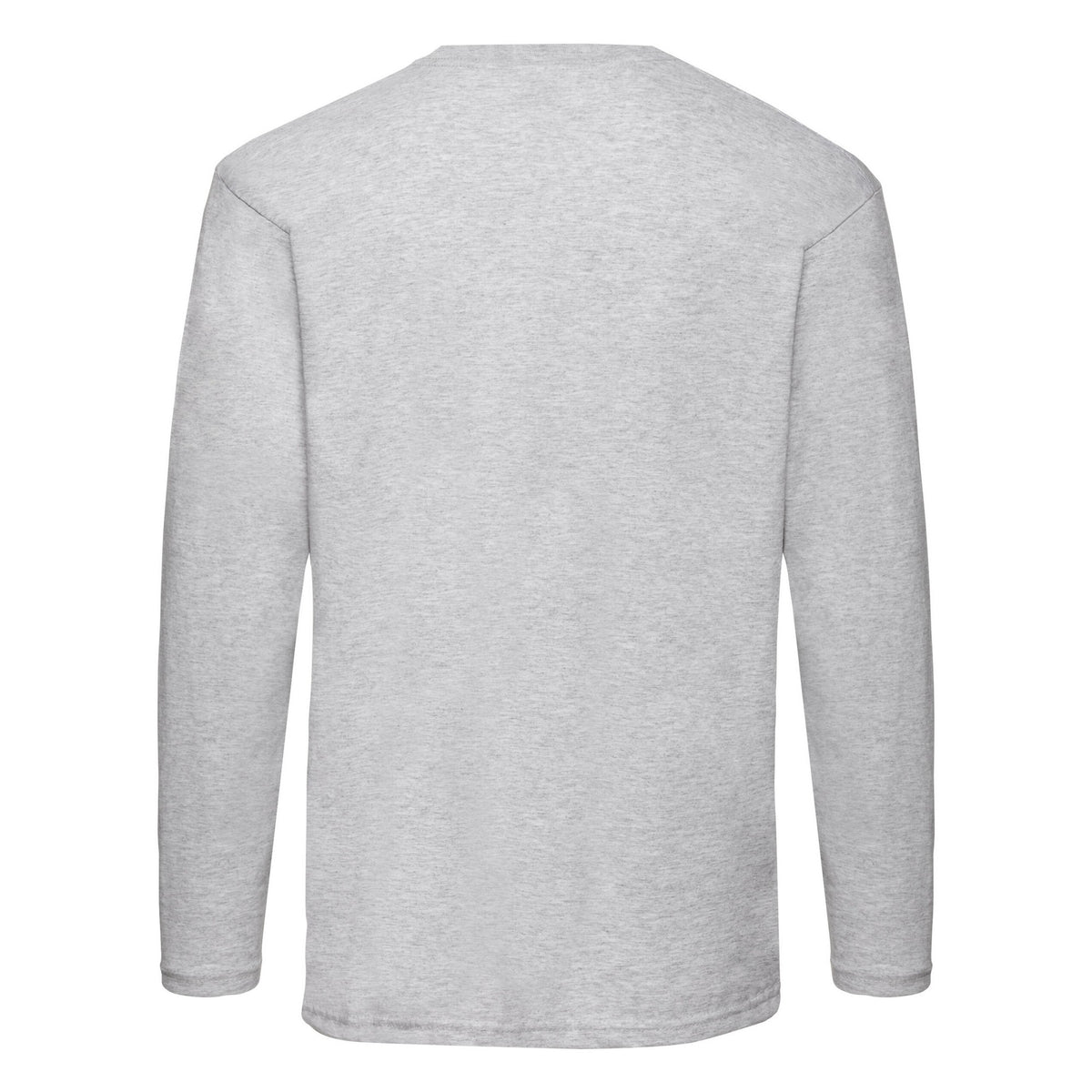Heather Grey - Back - Fruit of the Loom Mens Valueweight Heather Long-Sleeved T-Shirt