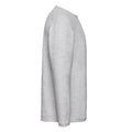 Heather Grey - Side - Fruit of the Loom Mens Valueweight Heather Long-Sleeved T-Shirt