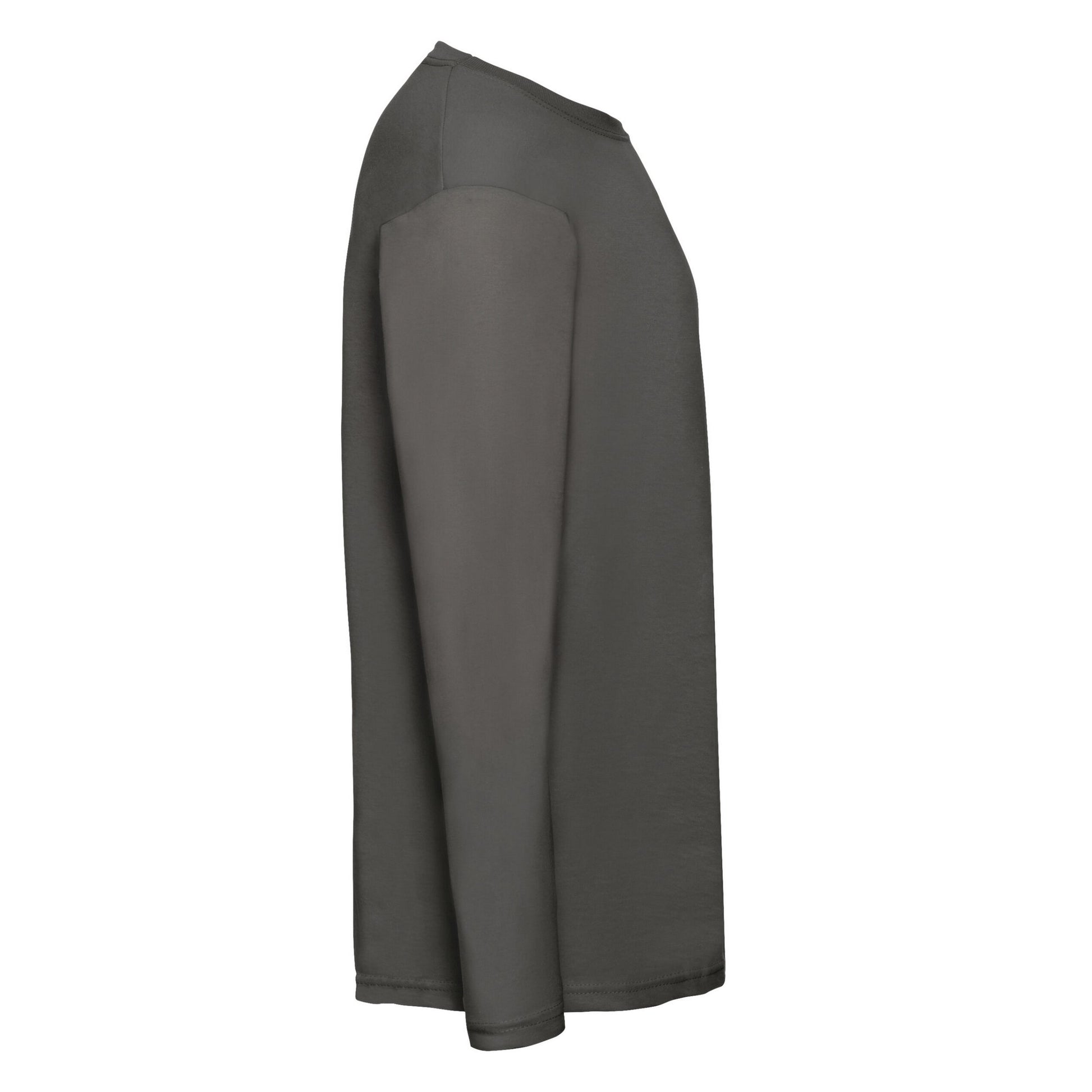 Light Graphite - Side - Fruit of the Loom Mens Valueweight Heather Long-Sleeved T-Shirt