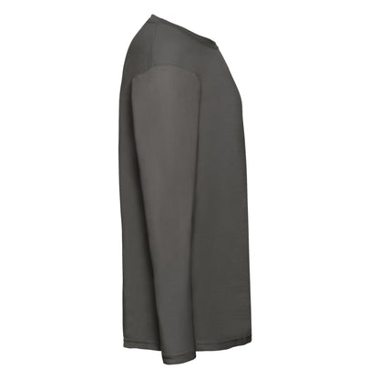 Light Graphite - Side - Fruit of the Loom Mens Valueweight Heather Long-Sleeved T-Shirt