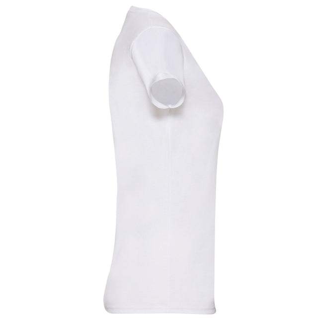 White - Side - Fruit of the Loom Womens-Ladies Valueweight Lady Fit T-Shirt