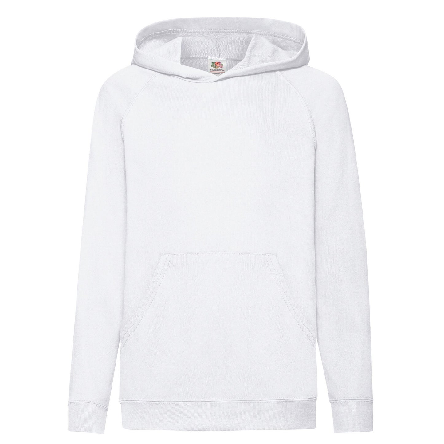 White - Front - Fruit of the Loom Unisex Adult Lightweight Hooded Sweatshirt