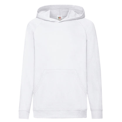 White - Front - Fruit of the Loom Unisex Adult Lightweight Hooded Sweatshirt
