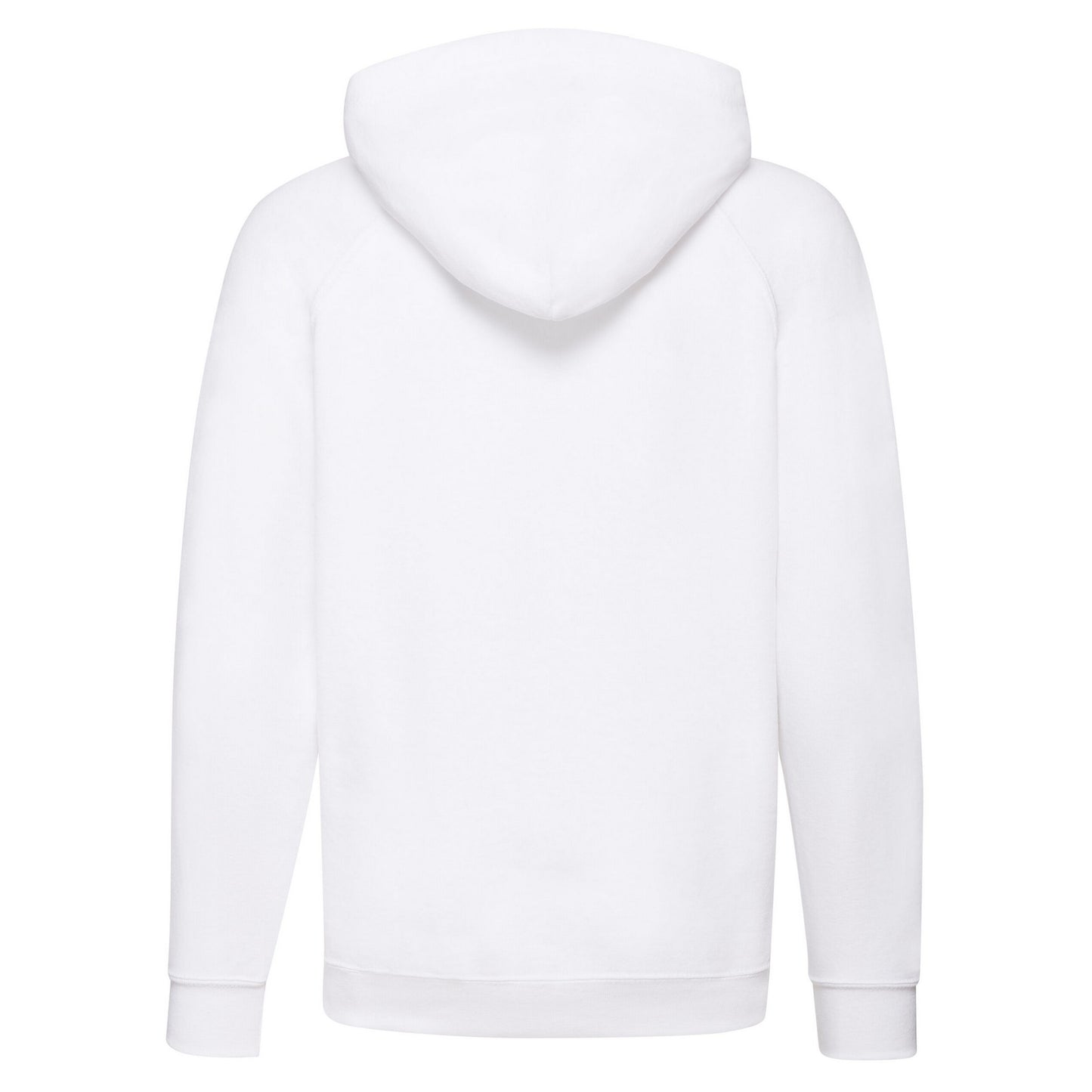 White - Back - Fruit of the Loom Unisex Adult Lightweight Hooded Sweatshirt