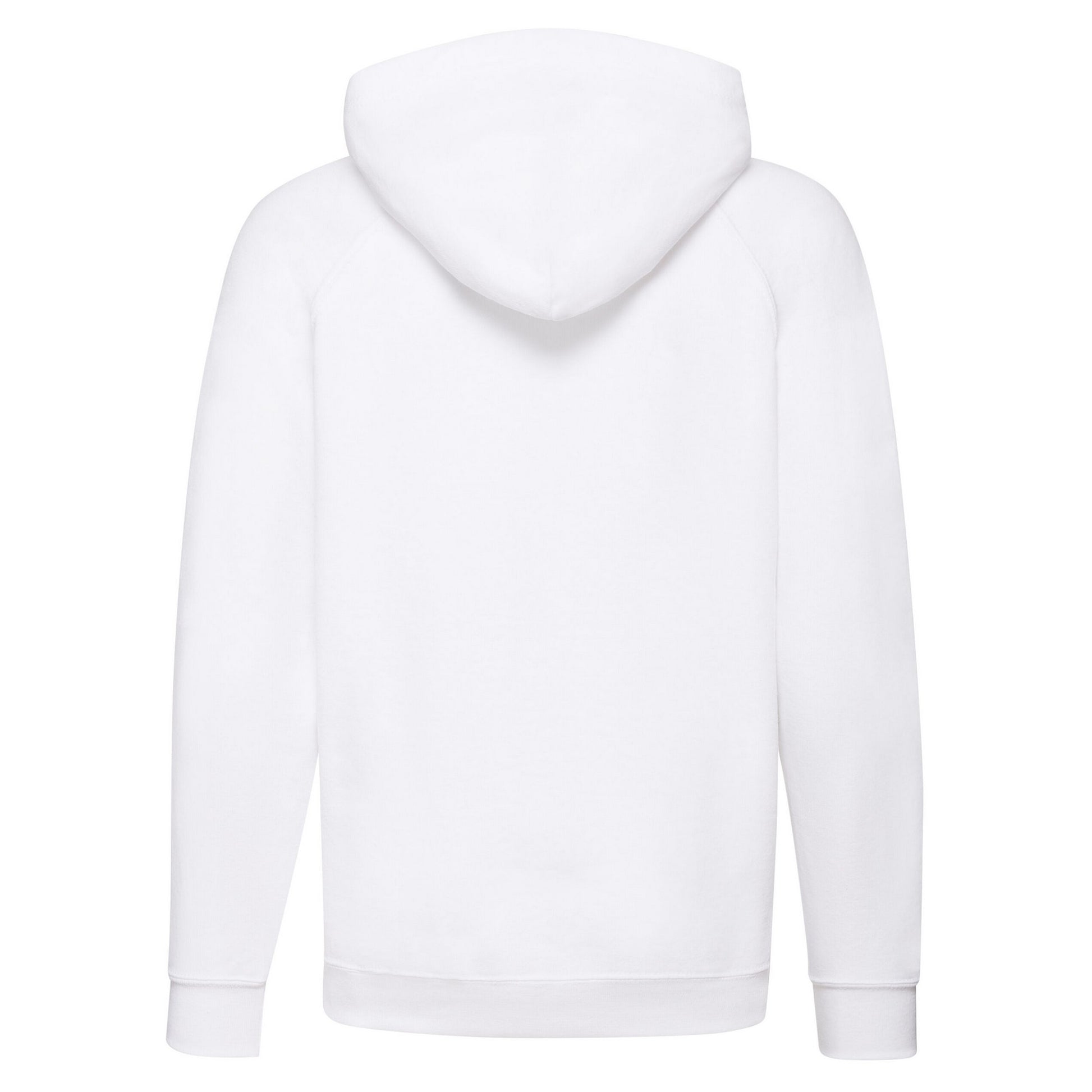 White - Back - Fruit of the Loom Unisex Adult Lightweight Hooded Sweatshirt