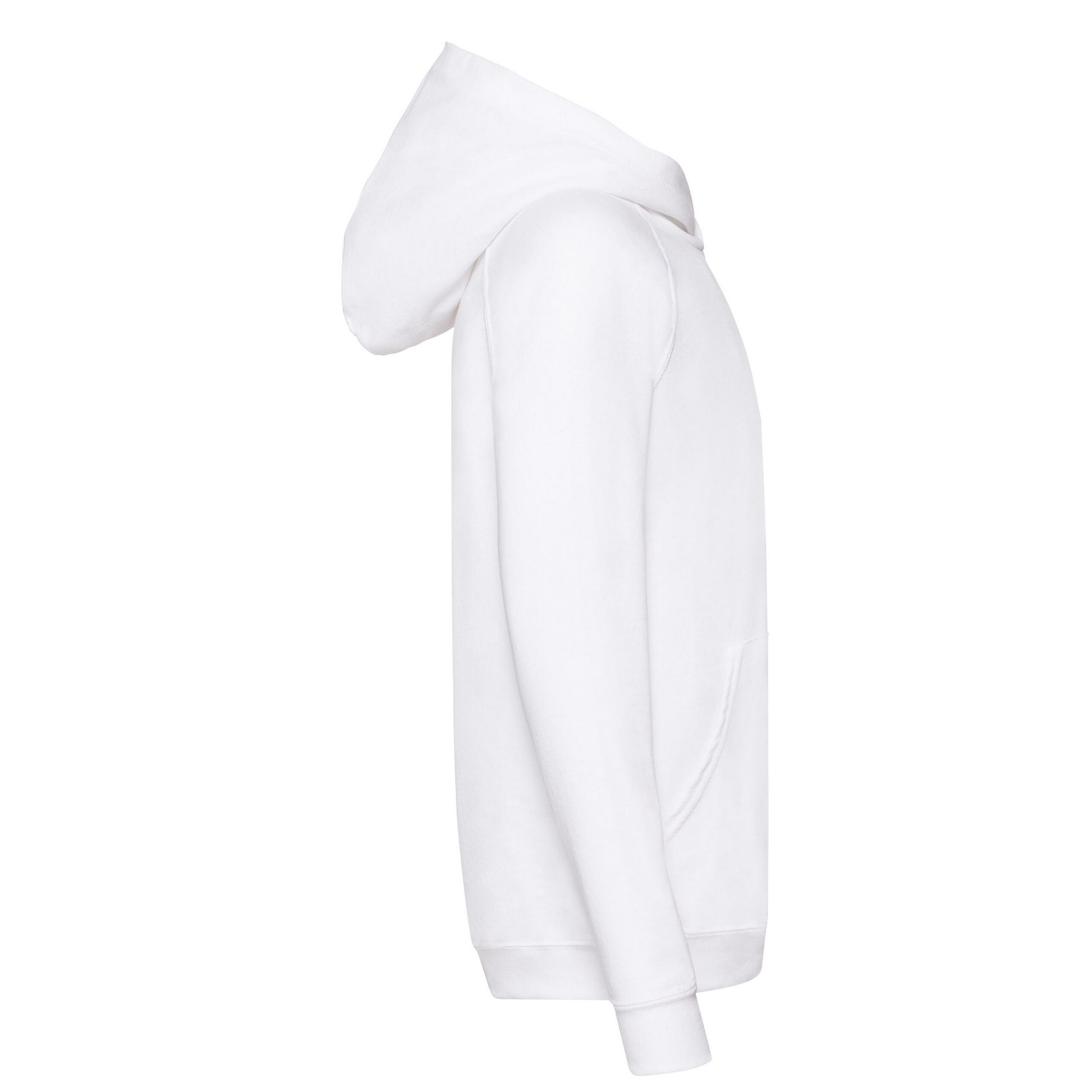 White - Side - Fruit of the Loom Unisex Adult Lightweight Hooded Sweatshirt