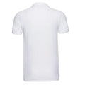White - Back - Russell Mens Plain Stretch Polo Shirt