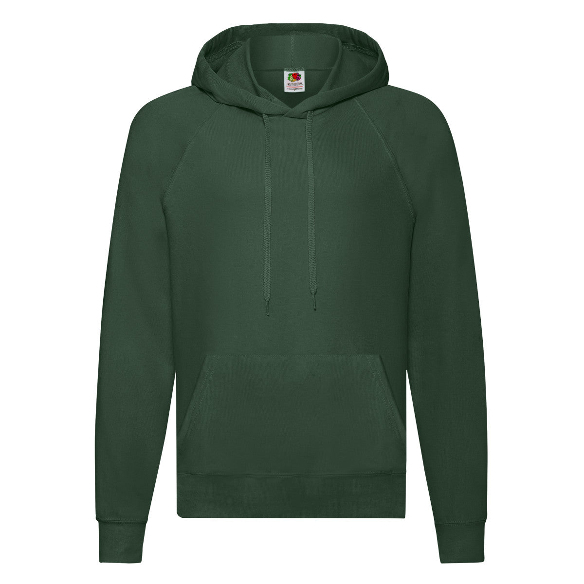 Bottle Green - Front - Fruit Of The Loom Unisex Adult Lightweight Hooded Sweatshirt
