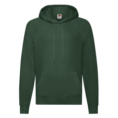 Bottle Green - Front - Fruit Of The Loom Unisex Adult Lightweight Hooded Sweatshirt