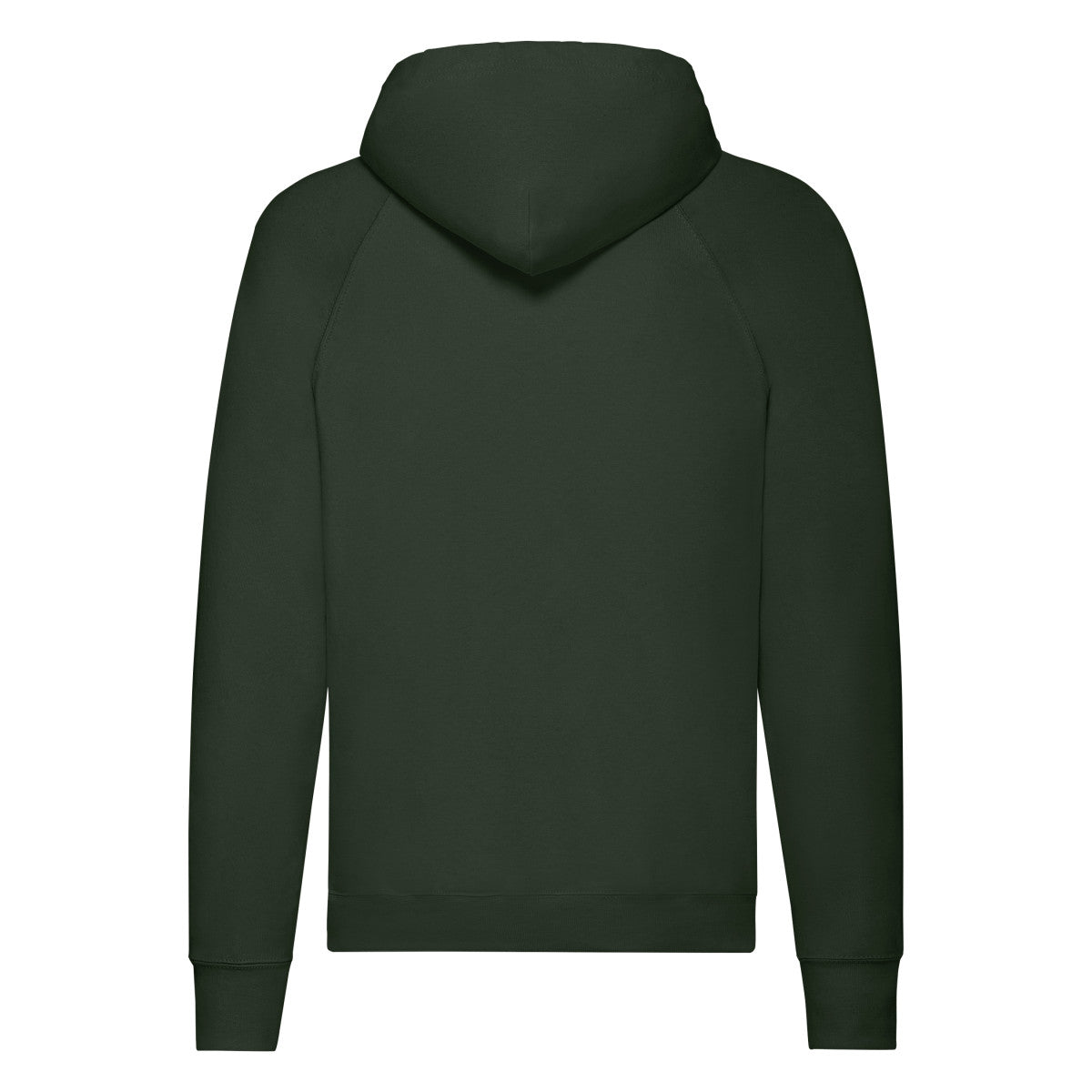 Bottle Green - Back - Fruit Of The Loom Unisex Adult Lightweight Hooded Sweatshirt