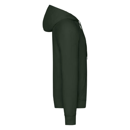 Bottle Green - Side - Fruit Of The Loom Unisex Adult Lightweight Hooded Sweatshirt
