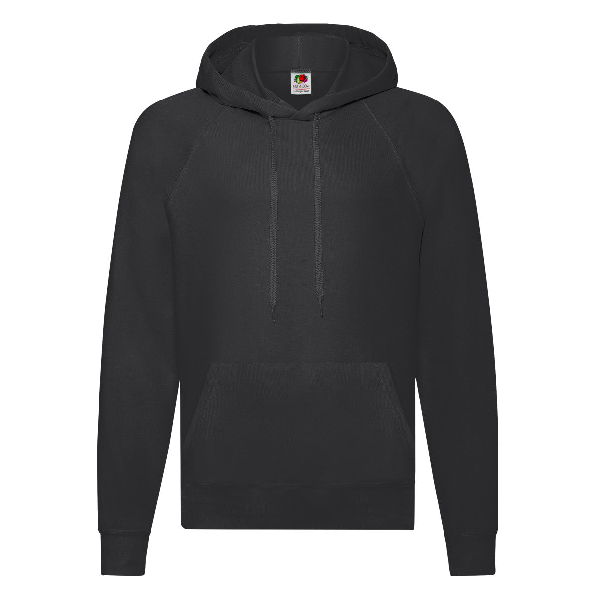 Black - Front - Fruit Of The Loom Unisex Adult Lightweight Hooded Sweatshirt