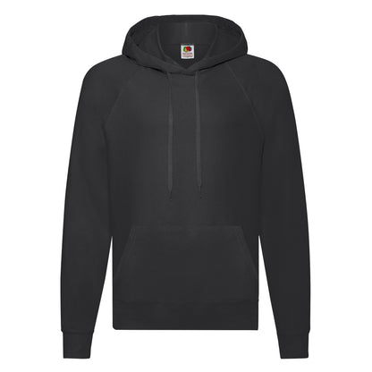Black - Front - Fruit Of The Loom Unisex Adult Lightweight Hooded Sweatshirt