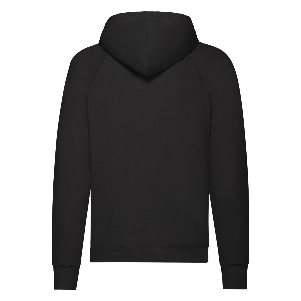 Black - Back - Fruit Of The Loom Unisex Adult Lightweight Hooded Sweatshirt