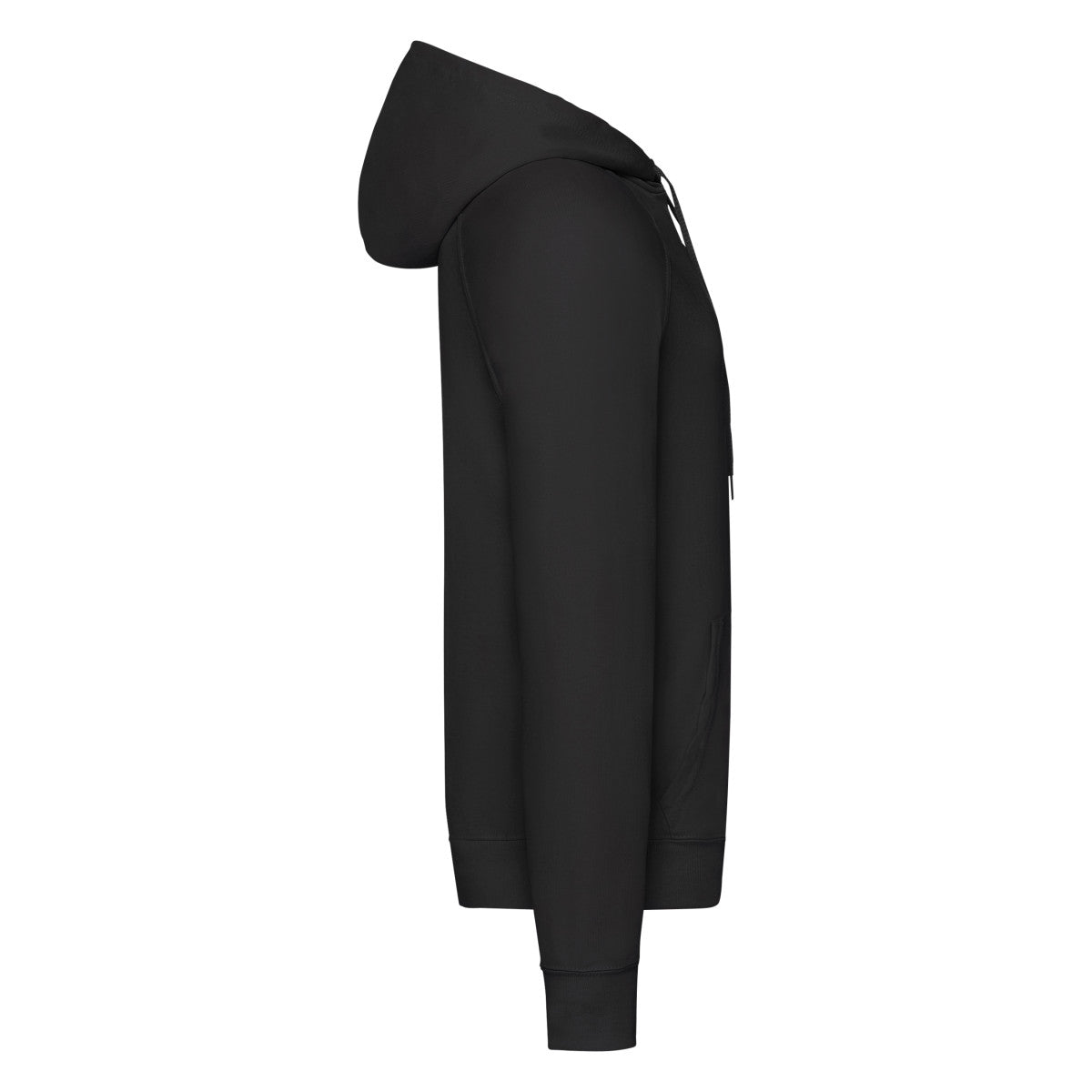 Black - Side - Fruit Of The Loom Unisex Adult Lightweight Hooded Sweatshirt