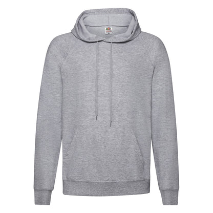 Heather Grey - Front - Fruit Of The Loom Unisex Adult Lightweight Hooded Sweatshirt