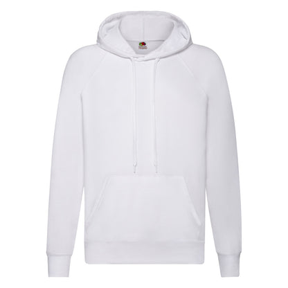 White - Front - Fruit Of The Loom Unisex Adult Lightweight Hooded Sweatshirt