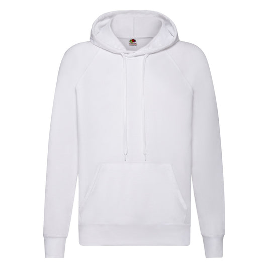 White - Front - Fruit Of The Loom Unisex Adult Lightweight Hooded Sweatshirt