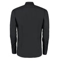 Black - Back - Kustom Kit Mens Slim Long-Sleeved Business Shirt