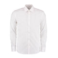 White - Front - Kustom Kit Mens Slim Long-Sleeved Business Shirt