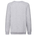 Heather Grey - Back - Fruit of the Loom Childrens-Kids Classic Heather Raglan Sweatshirt