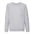 Heather Grey - Front - Fruit of the Loom Childrens-Kids Classic Heather Raglan Sweatshirt