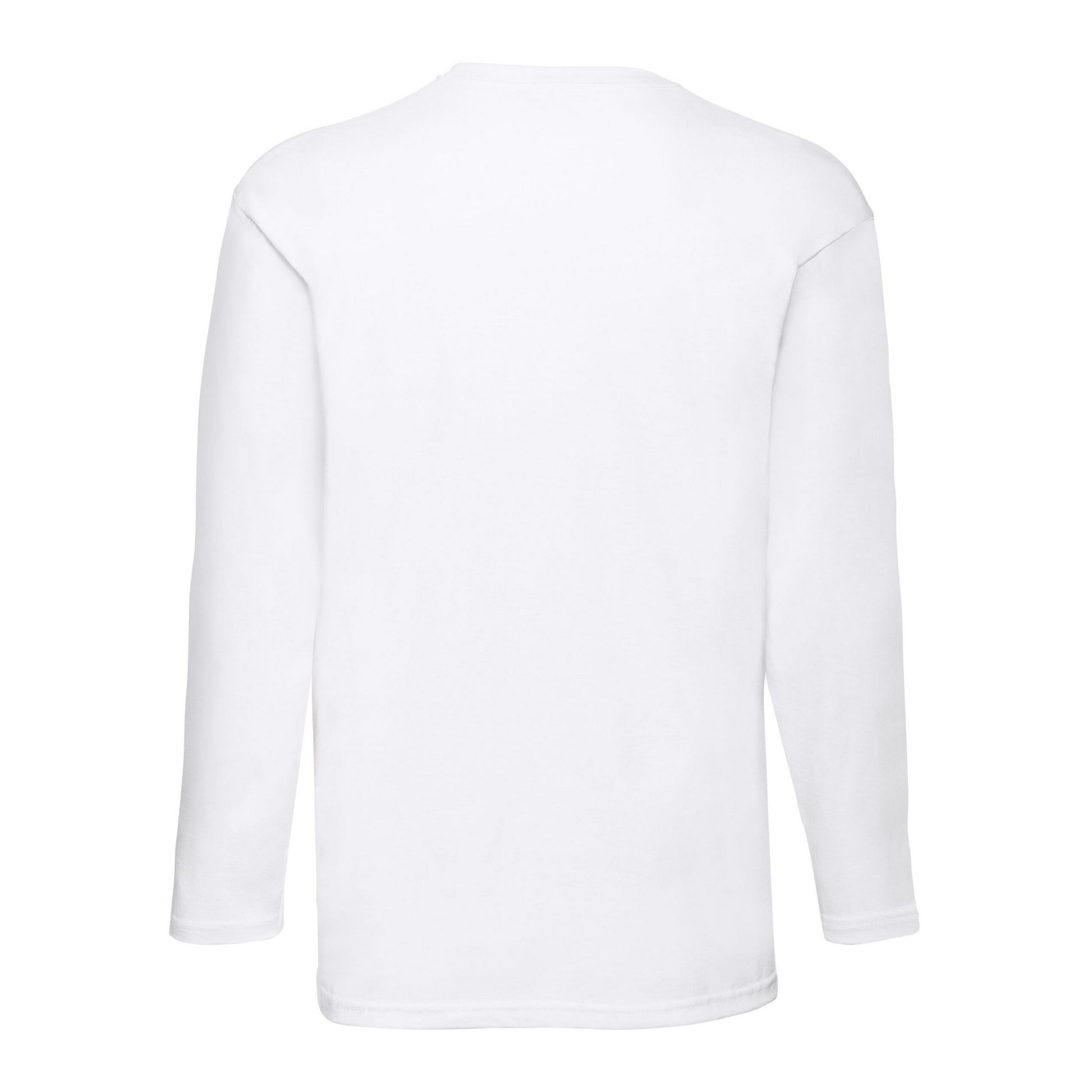 White - Back - Fruit of the Loom Mens Valueweight Long-Sleeved T-Shirt