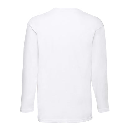 White - Back - Fruit of the Loom Mens Valueweight Long-Sleeved T-Shirt