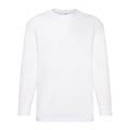White - Front - Fruit of the Loom Mens Valueweight Long-Sleeved T-Shirt