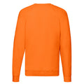 Orange - Back - Fruit of the Loom Unisex Adult Lightweight Raglan Sweatshirt