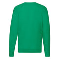Kelly Green - Back - Fruit of the Loom Unisex Adult Lightweight Raglan Sweatshirt