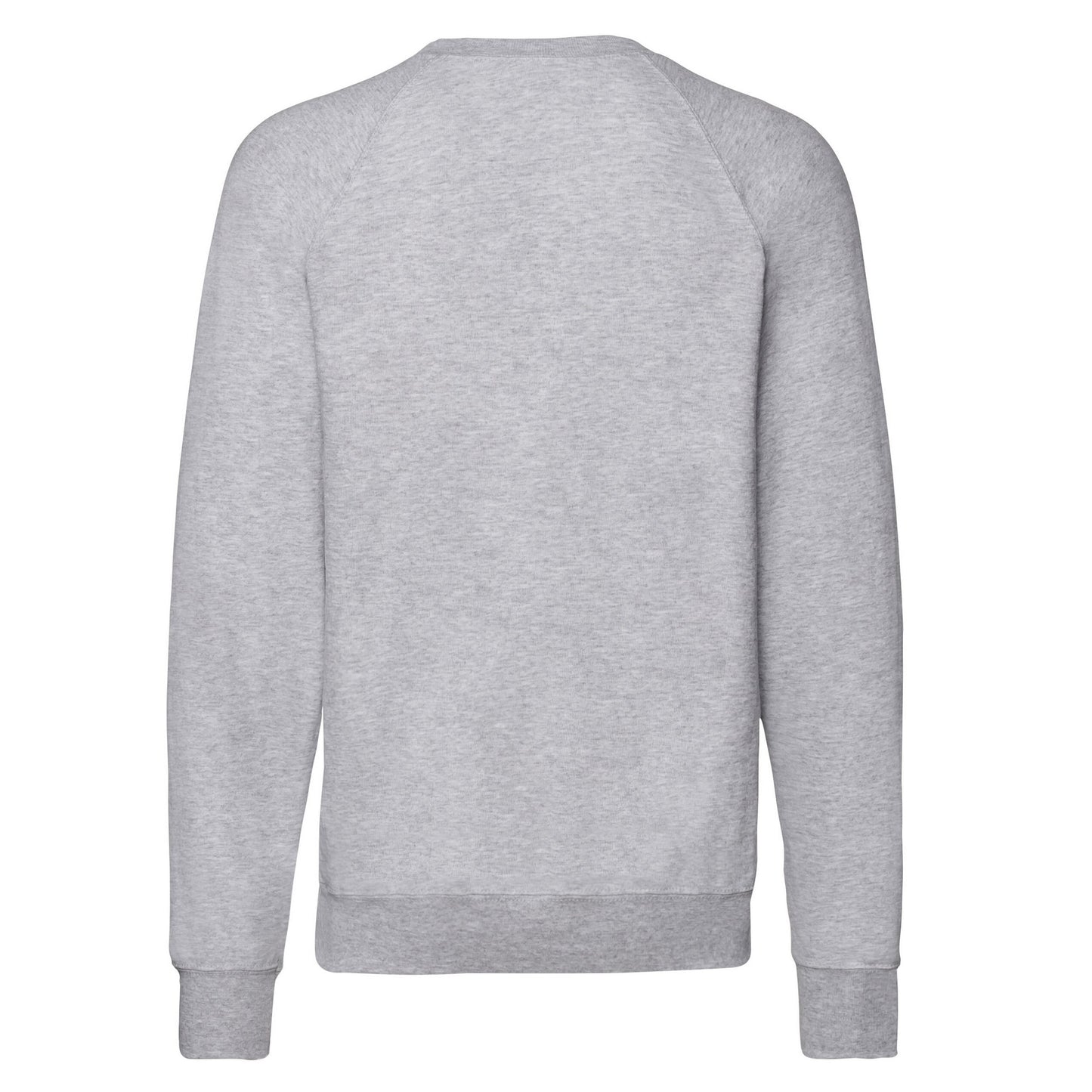 Heather Grey - Back - Fruit of the Loom Unisex Adult Lightweight Raglan Sweatshirt