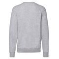 Heather Grey - Back - Fruit of the Loom Unisex Adult Lightweight Raglan Sweatshirt