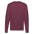 Burgundy - Back - Fruit of the Loom Unisex Adult Lightweight Raglan Sweatshirt