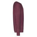 Burgundy - Side - Fruit of the Loom Unisex Adult Lightweight Raglan Sweatshirt