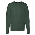 Bottle Green - Front - Fruit of the Loom Unisex Adult Lightweight Raglan Sweatshirt