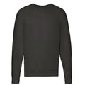 Black - Front - Fruit of the Loom Unisex Adult Lightweight Raglan Sweatshirt