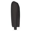Black - Side - Fruit of the Loom Unisex Adult Lightweight Raglan Sweatshirt
