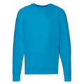 Azure Blue - Front - Fruit of the Loom Unisex Adult Lightweight Raglan Sweatshirt