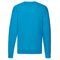 Azure Blue - Back - Fruit of the Loom Unisex Adult Lightweight Raglan Sweatshirt