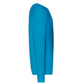 Azure Blue - Side - Fruit of the Loom Unisex Adult Lightweight Raglan Sweatshirt