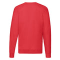 Red - Back - Fruit of the Loom Unisex Adult Lightweight Raglan Sweatshirt