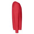 Red - Side - Fruit of the Loom Unisex Adult Lightweight Raglan Sweatshirt