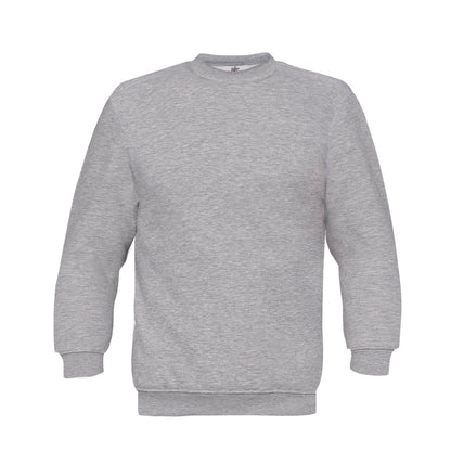Heather Grey - Front - B&C Unisex Adult Set-in Sweatshirt